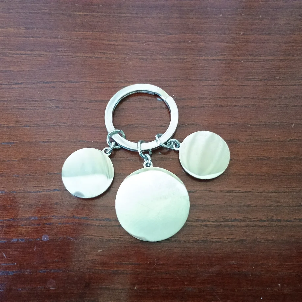 Chanel Silver Coco Marks Keychain w/Box